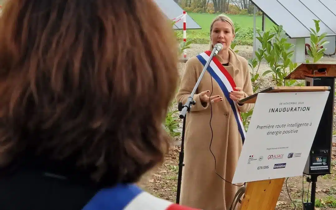 Inauguration de la « première route intelligente à énergies positives » à la Vancelle