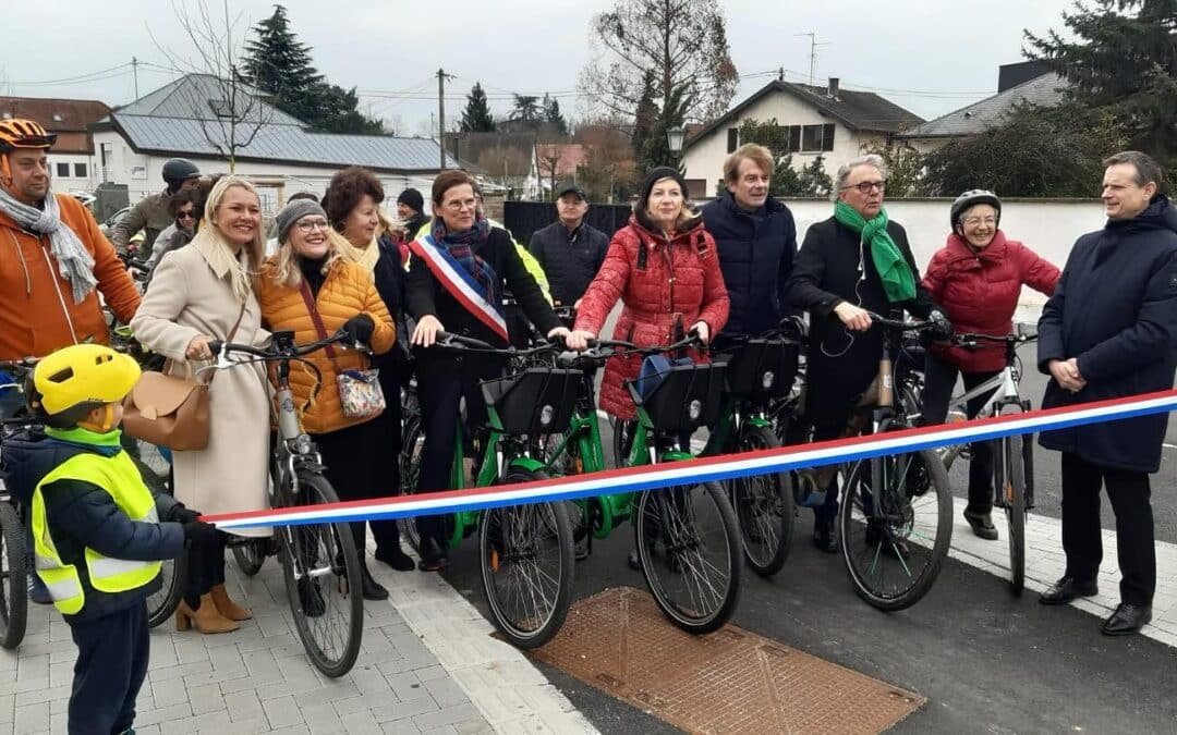 Inauguration d’une nouvelle piste cyclable à Oberhausbergen
