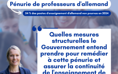 QUESTION ECRITE : Pénurie de professeurs d’allemand