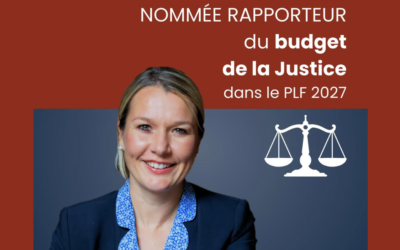 Nommée rapporteur du Budget Justice 2027